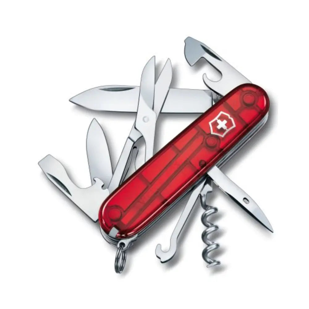 Victorinox Climber - Swiss Army Knife - Translucent Red