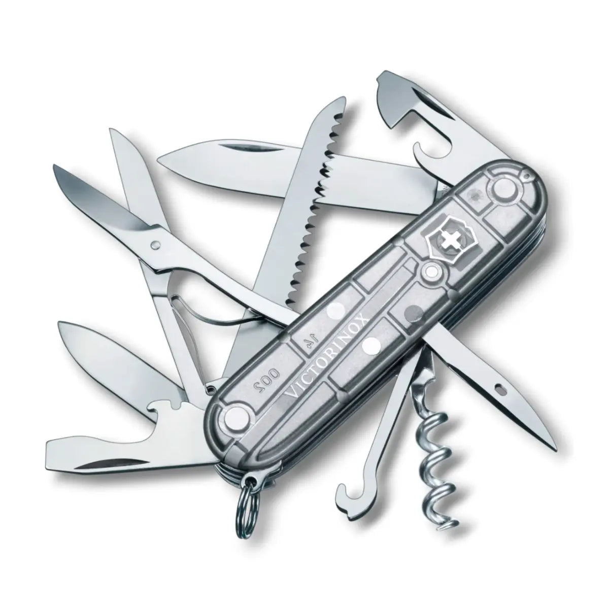 Victorinox Huntsman Swiss Army Knife - Translucent Silver