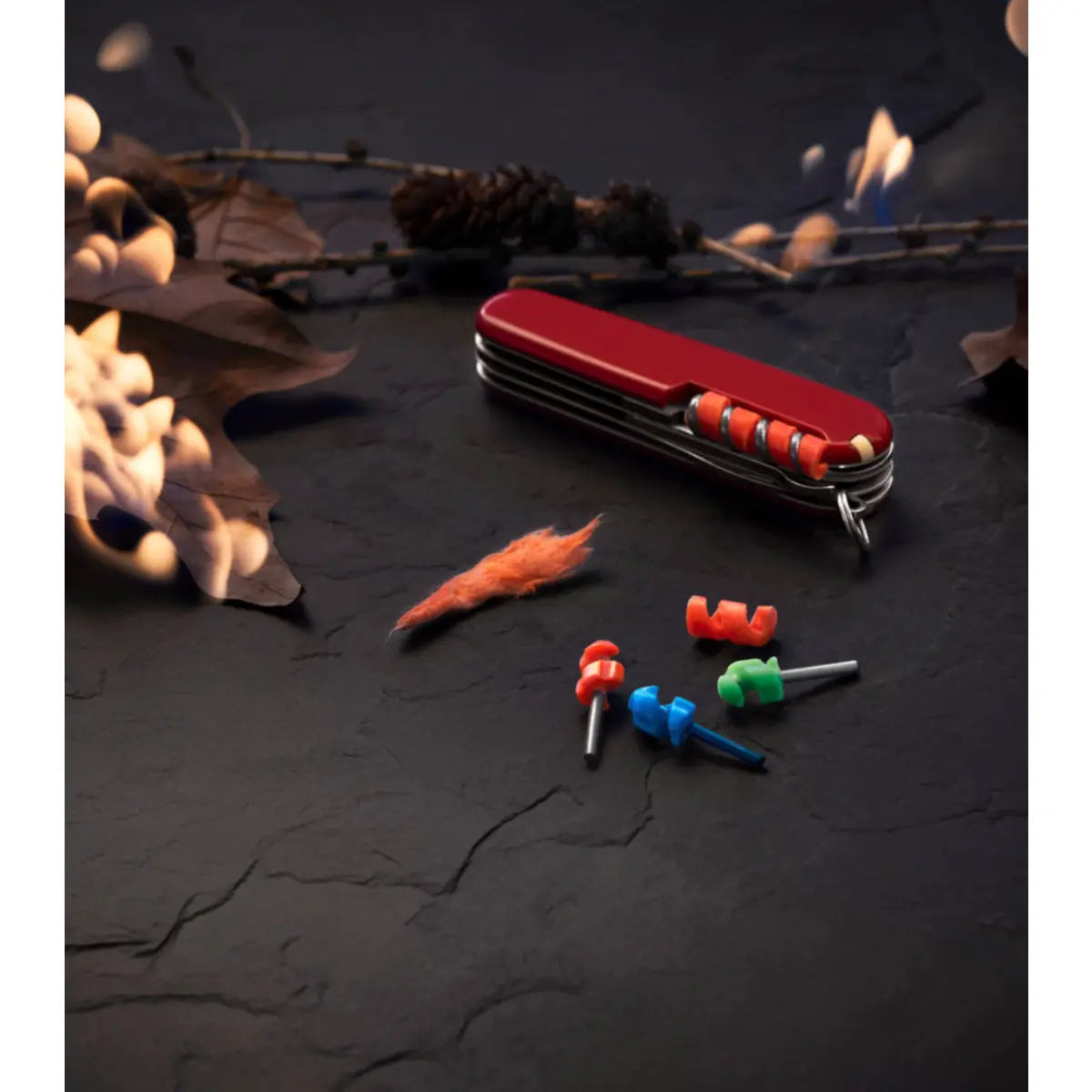 Compact and essential fire-starter set