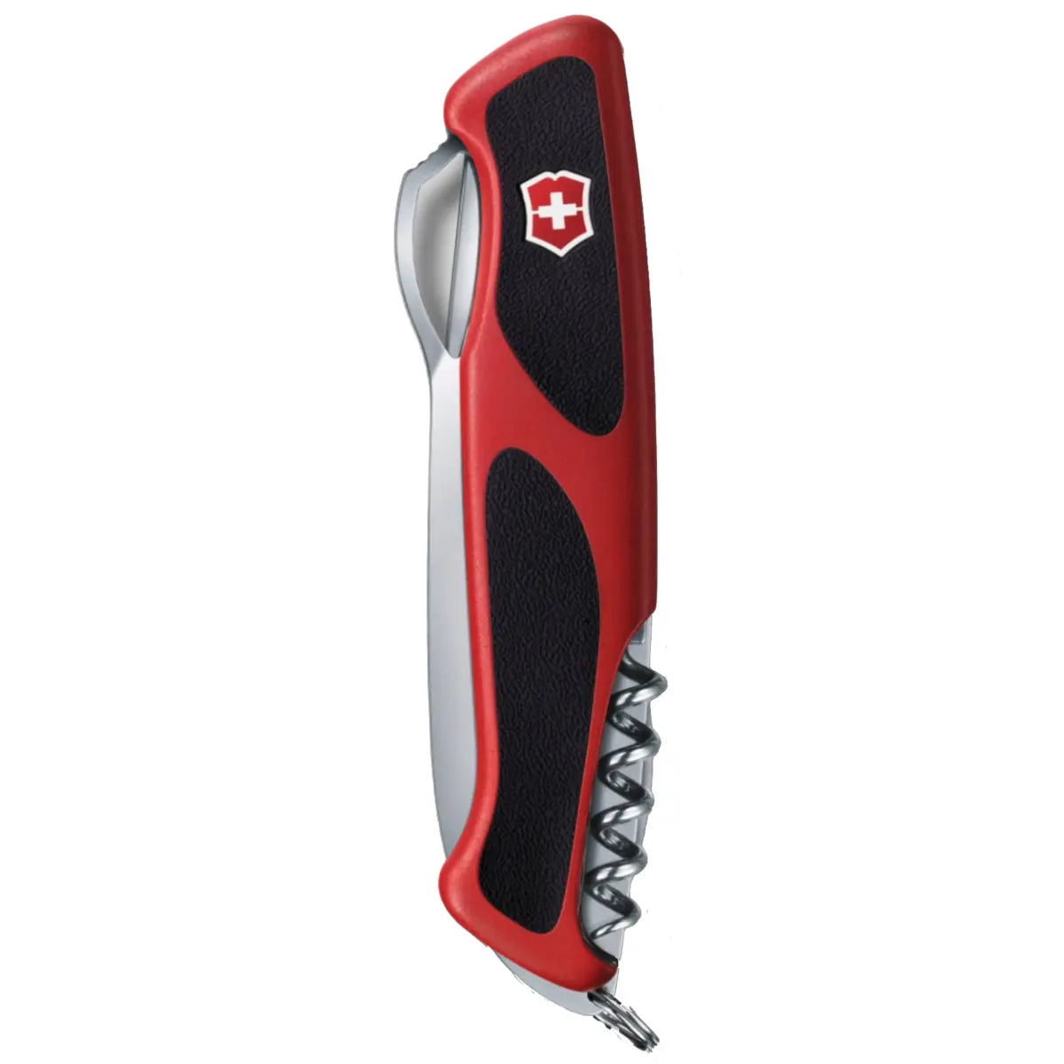 Swiss made pocket knife with 11 functions and two-component scales for outstanding grip