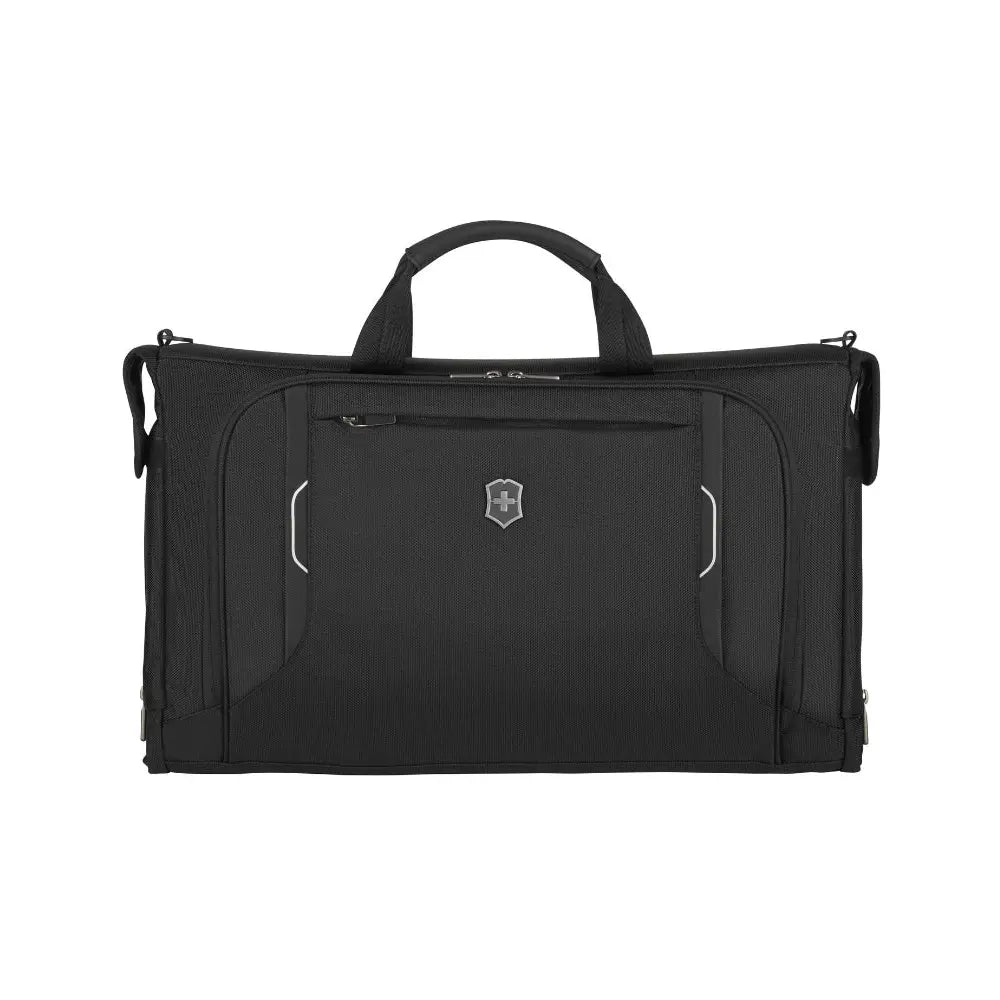 Compact, tri-fold suiter easily fits in the overhead compartment and keeps clothing wrinkle-free