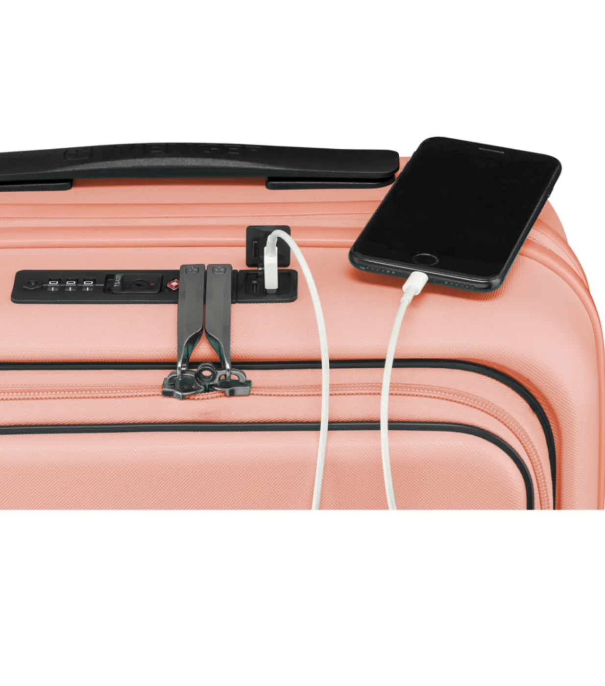 Wenger Skyon 2 Piece Hardside Suitcase Set (Carry-On and Large Size) - Peach