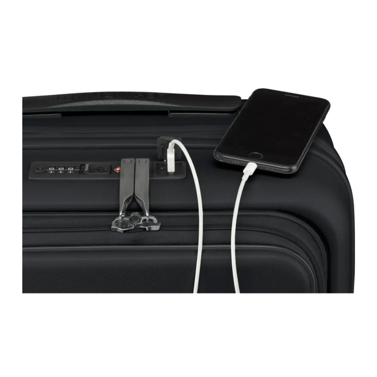 Wenger Skyon 2 Piece Hardside Suitcase Set (Carry-On and Large Size) - Black