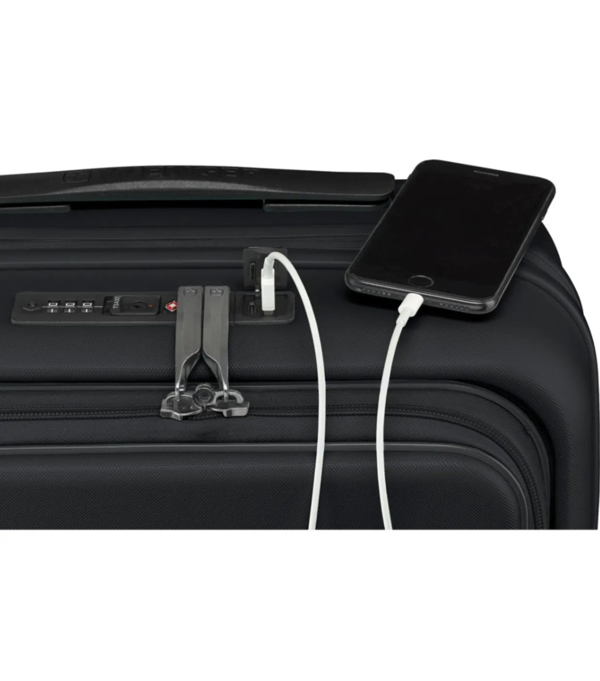 Wenger Skyon 2 Piece Hardside Suitcase Set (Carry-On and Large Size) - Black