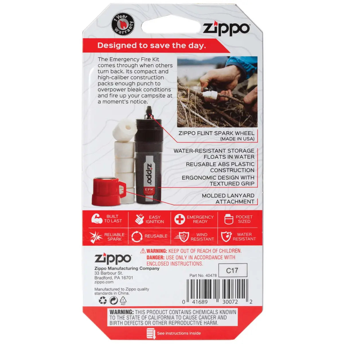 Zippo Emergency Fire Kit