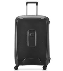 Delsey Moncey 69 cm 4-Wheel Luggage - Black (Recycled Material)