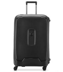 Delsey Moncey 76 cm 4-Wheel Luggage - Black (Recycled Material)