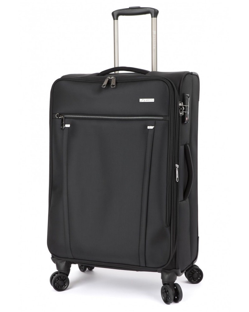 Paklite Bureau - 70 cm Medium 4 Wheel Expandable Trolley Case - Black ...