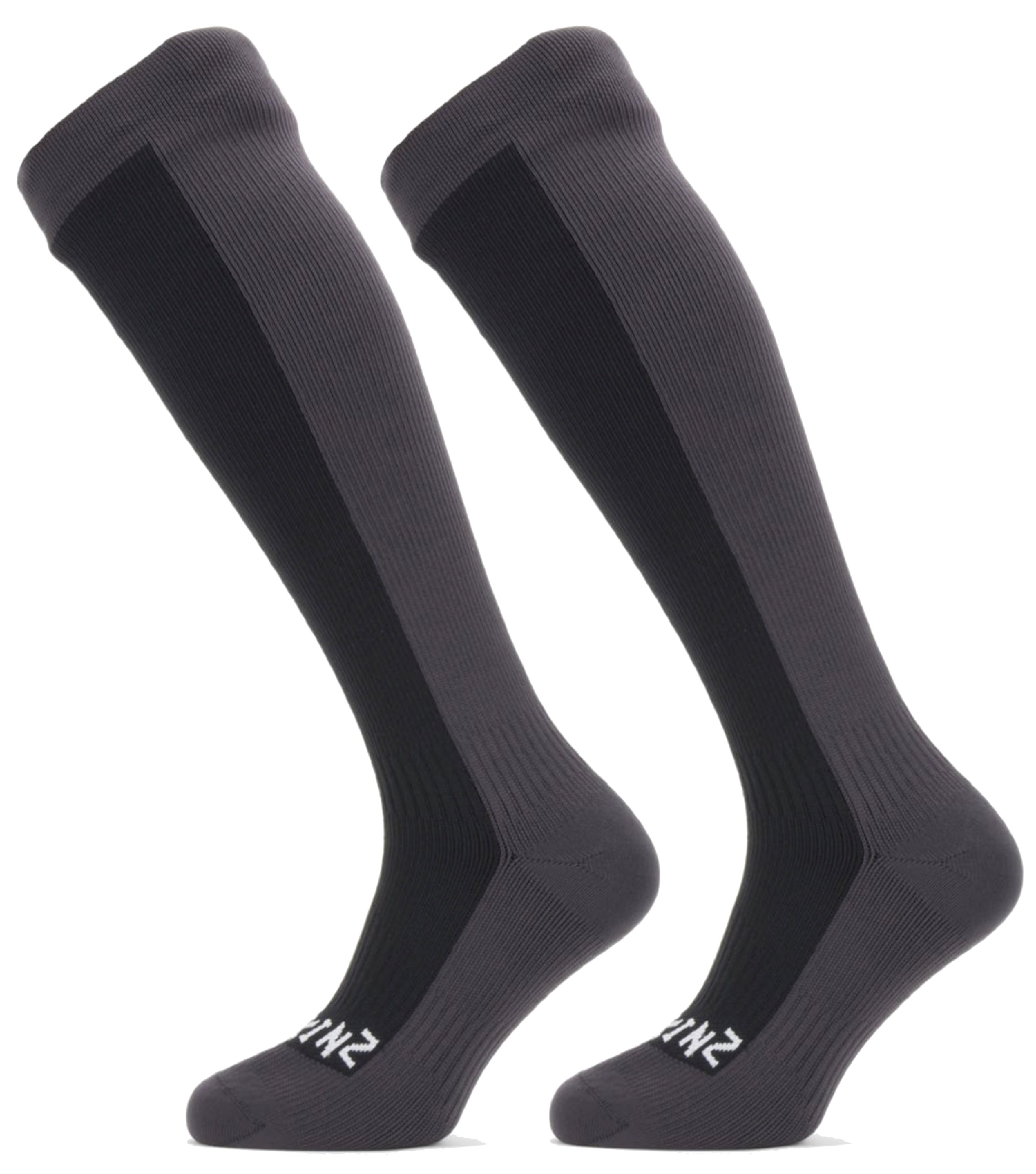 Sealskinz Waterproof Cold Weather Knee Length Socks - Black / Grey by ...