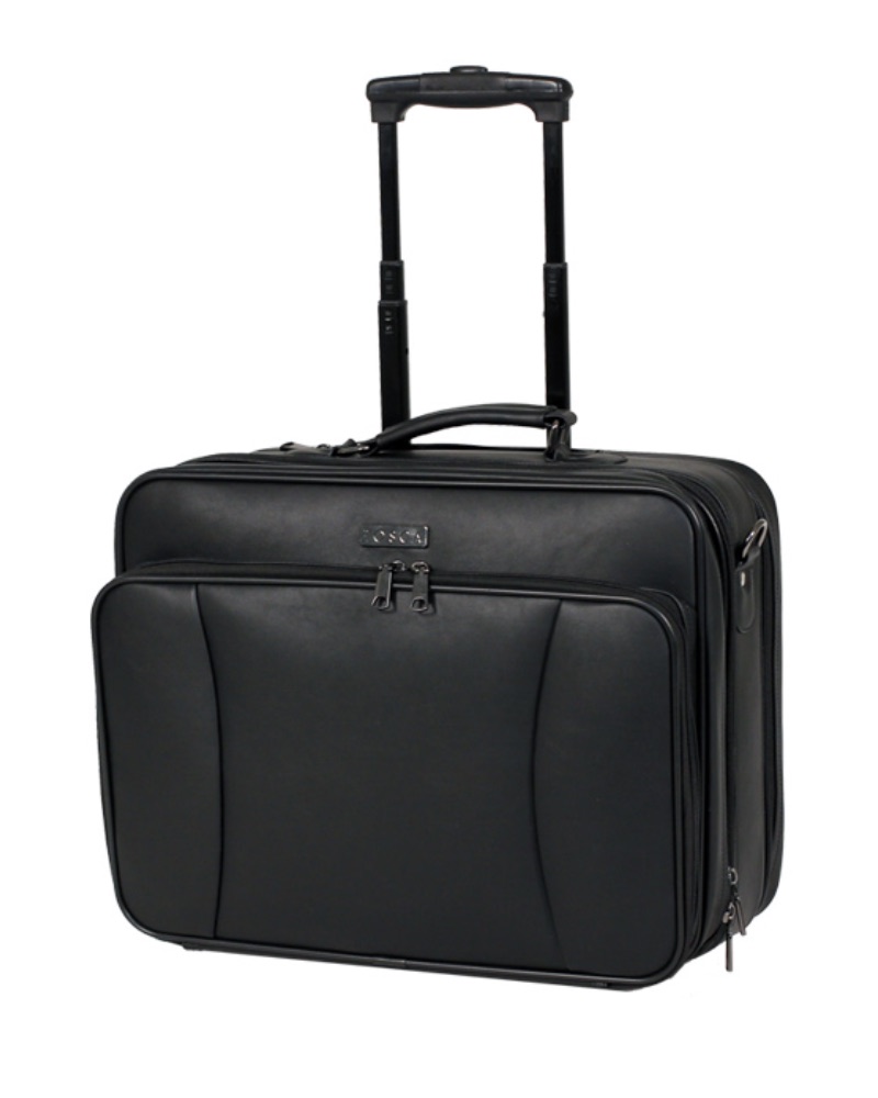 Tosca Rolling Laptop Tote - East/West Business Trolley - Black by Tosca ...