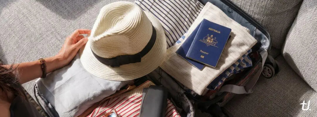Packing a carry on suit case with Australian passports ready