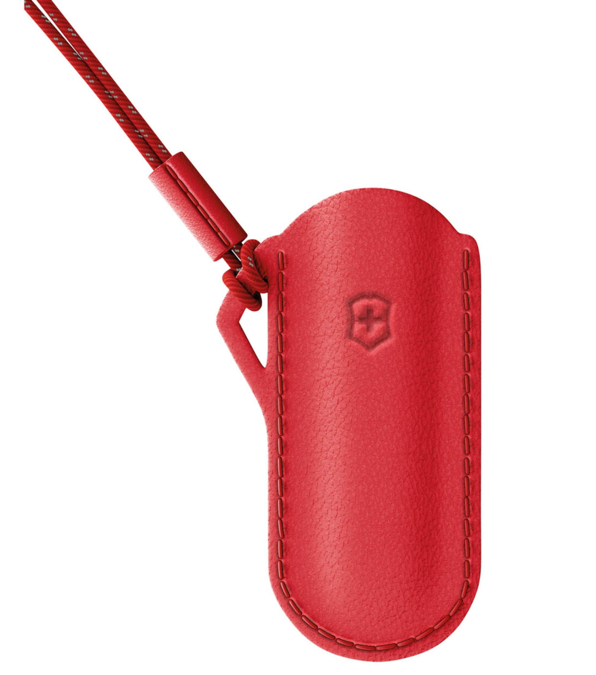 Victorinox Classic Swiss Army Knife Leather Pouch - Style Icon (Red)