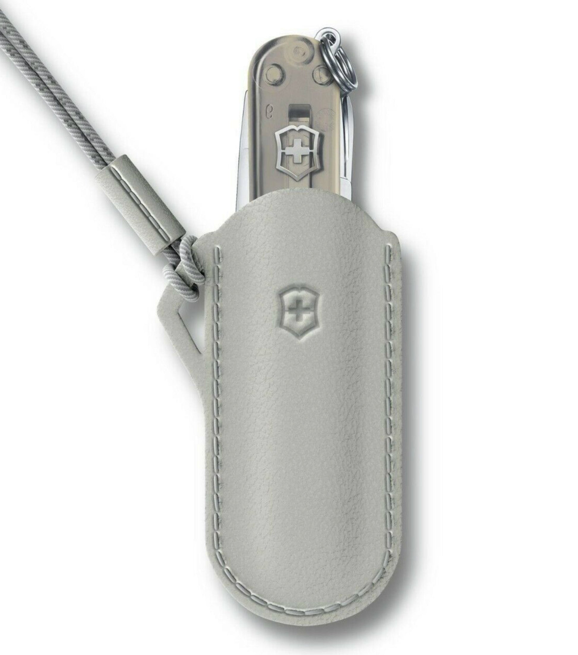 Victorinox Classic Swiss Army Knife Leather Pouch - Mystical Morning (Grey)