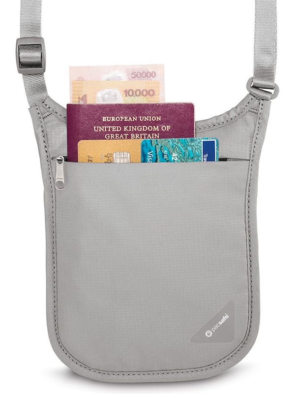 Zippered main compartment fits passport (Please note : Contents for display purpose only)