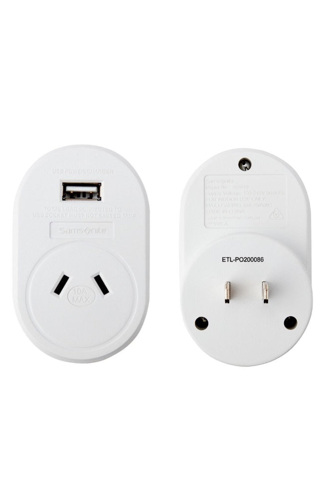 Samsonite Electrical Adaptor with USB - South America & Japan