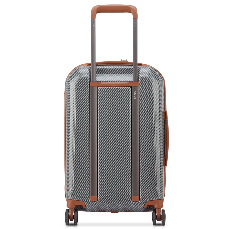 Delsey Helium Ultimate 55 cm 4-Wheel Expandable Carry-on Suitcase - Silver