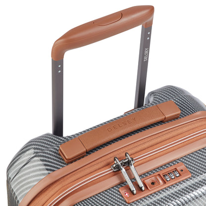 Delsey Helium Ultimate 55 cm 4-Wheel Expandable Carry-on Suitcase - Silver