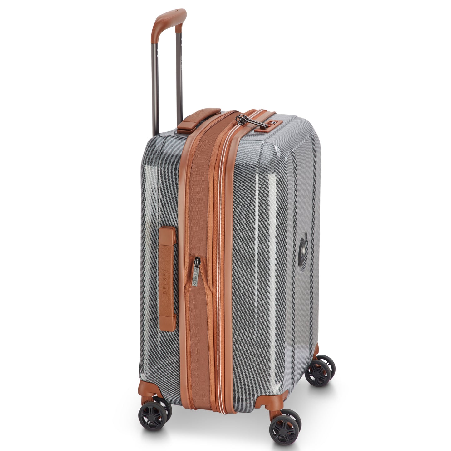 Delsey Helium Ultimate 55 cm 4-Wheel Expandable Carry-on Suitcase - Silver