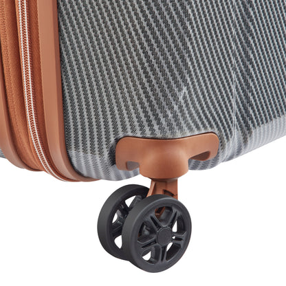 Delsey Helium Ultimate 55 cm 4-Wheel Expandable Carry-on Suitcase - Silver