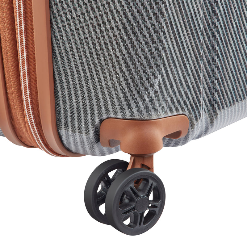 Delsey Helium Ultimate 55 cm 4-Wheel Expandable Carry-on Suitcase - Silver
