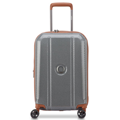 Delsey Helium Ultimate 55 cm 4-Wheel Expandable Carry-on Suitcase - Silver