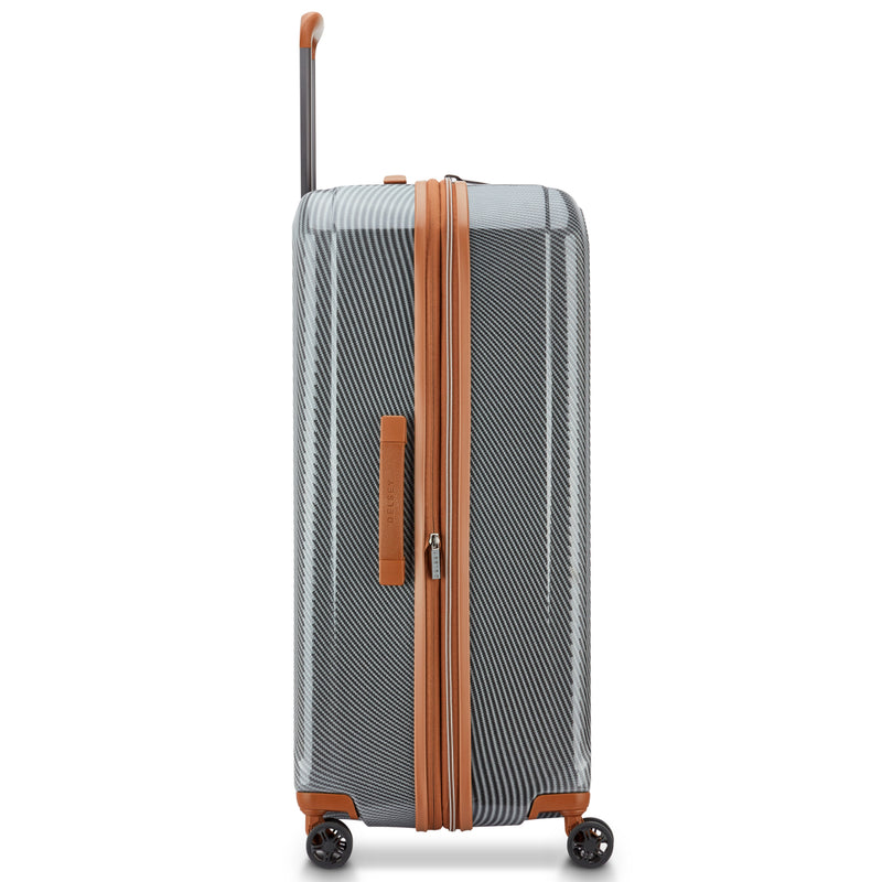 Delsey Helium Ultimate 76 cm 4-Wheel Expandable Suitcase - Silver
