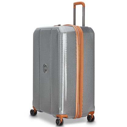 Delsey Helium Ultimate 76 cm 4-Wheel Expandable Suitcase - Silver