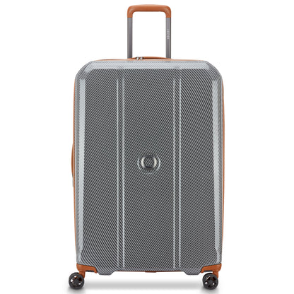 Delsey Helium Ultimate 76 cm 4-Wheel Expandable Suitcase - Silver