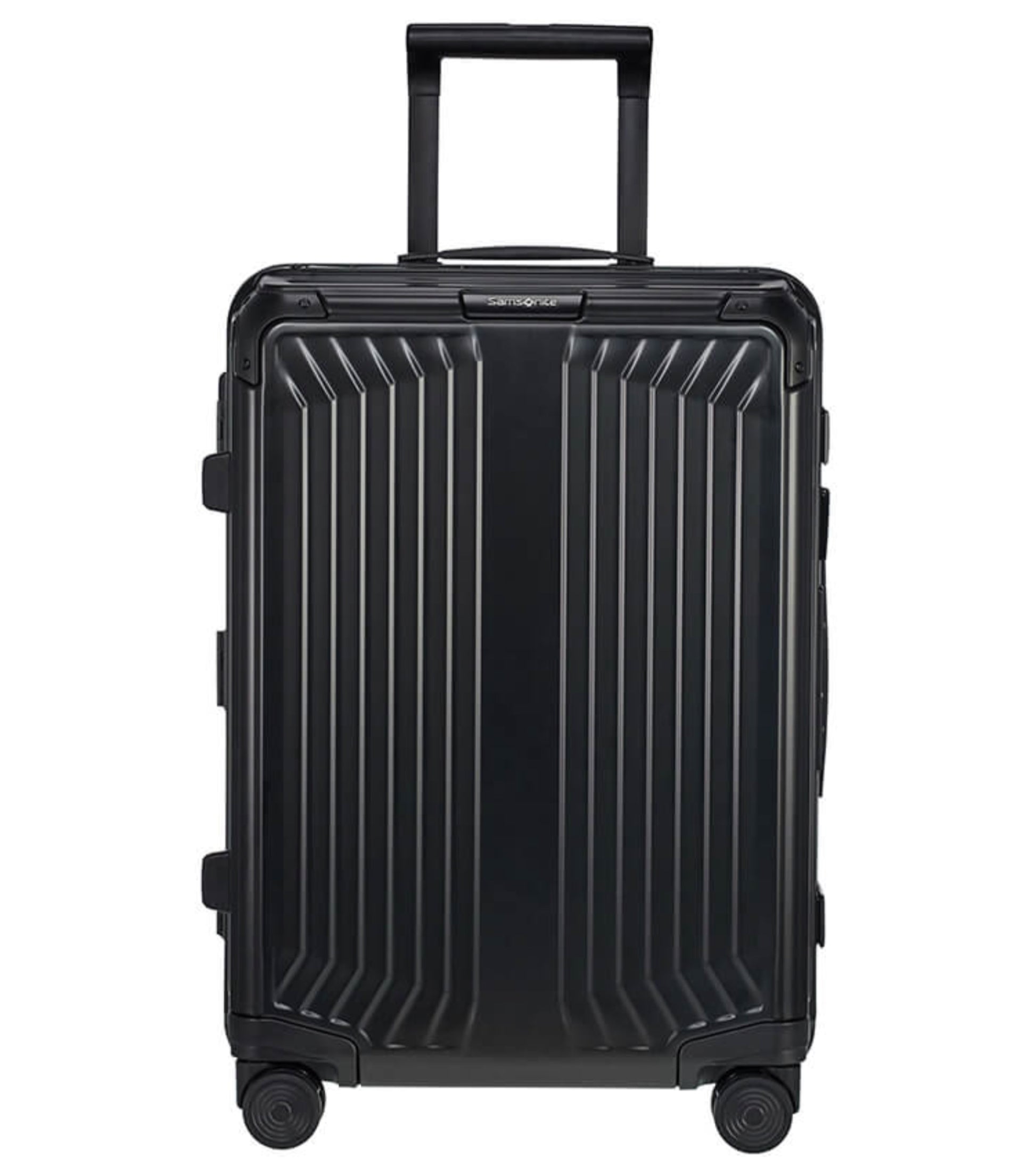 Samsonite Lite-Box ALU Anodised Aluminium 55 cm 4 Wheeled Spinner - Black