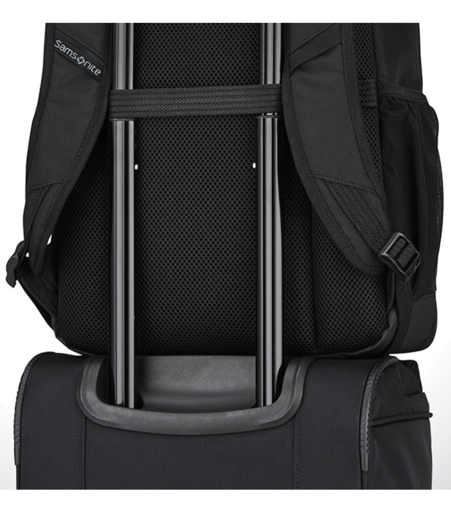 Padded back and shoulder straps provide added comfort