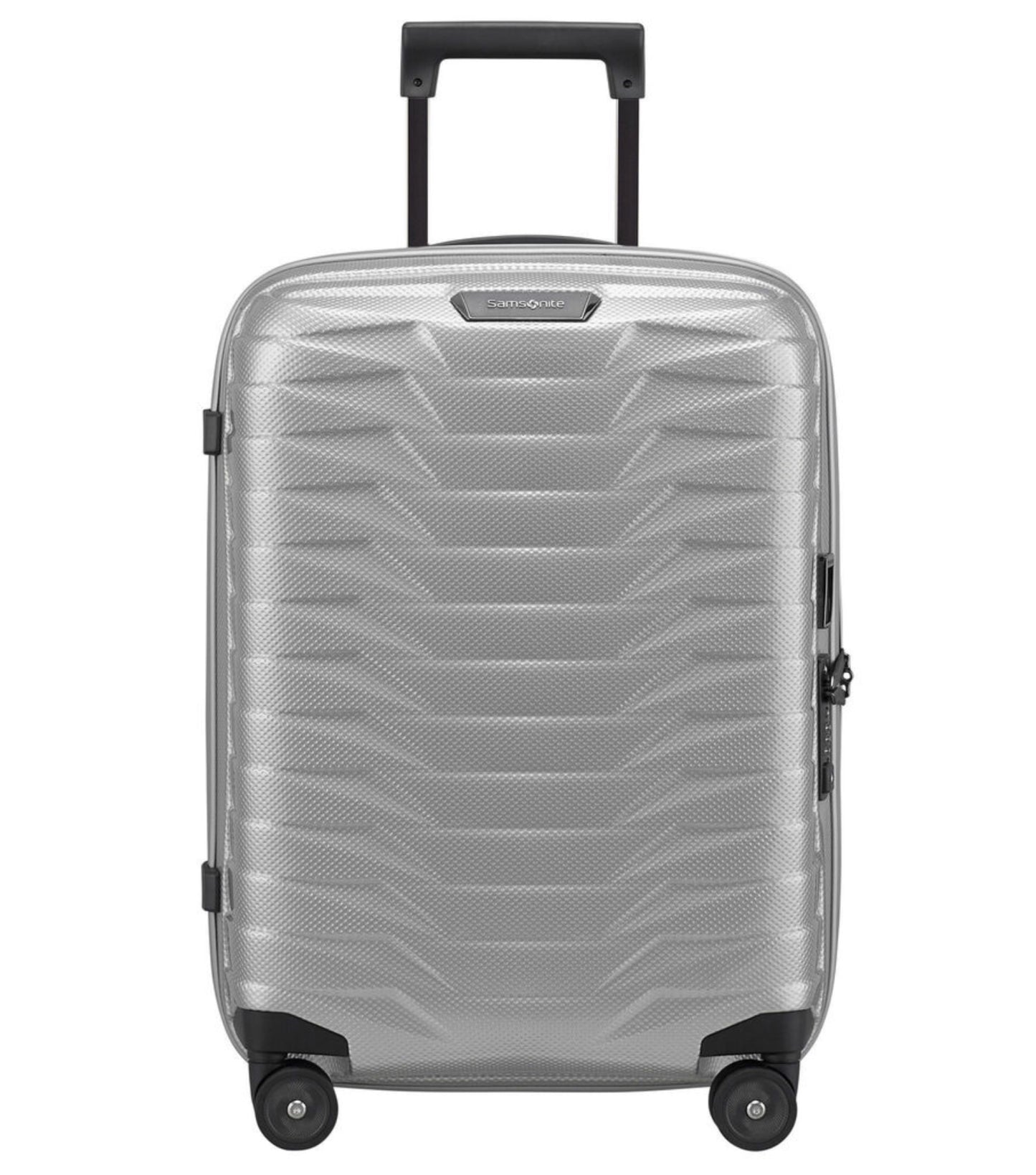 Samsonite Proxis 55cm Expandable 4 Wheel Cabin Spinner Luggage - Silver