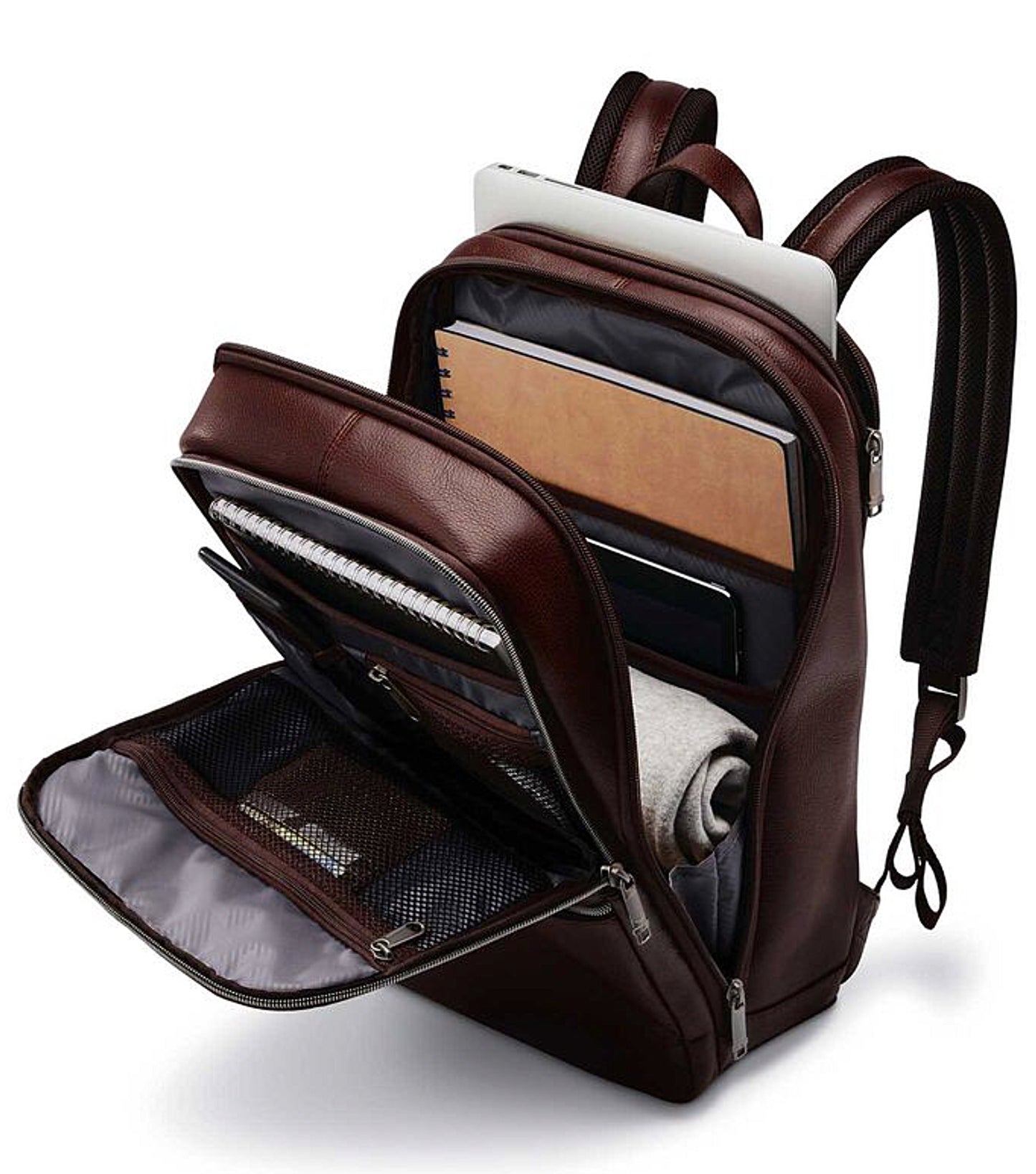 14.1" laptop compartment at the rear of the bag