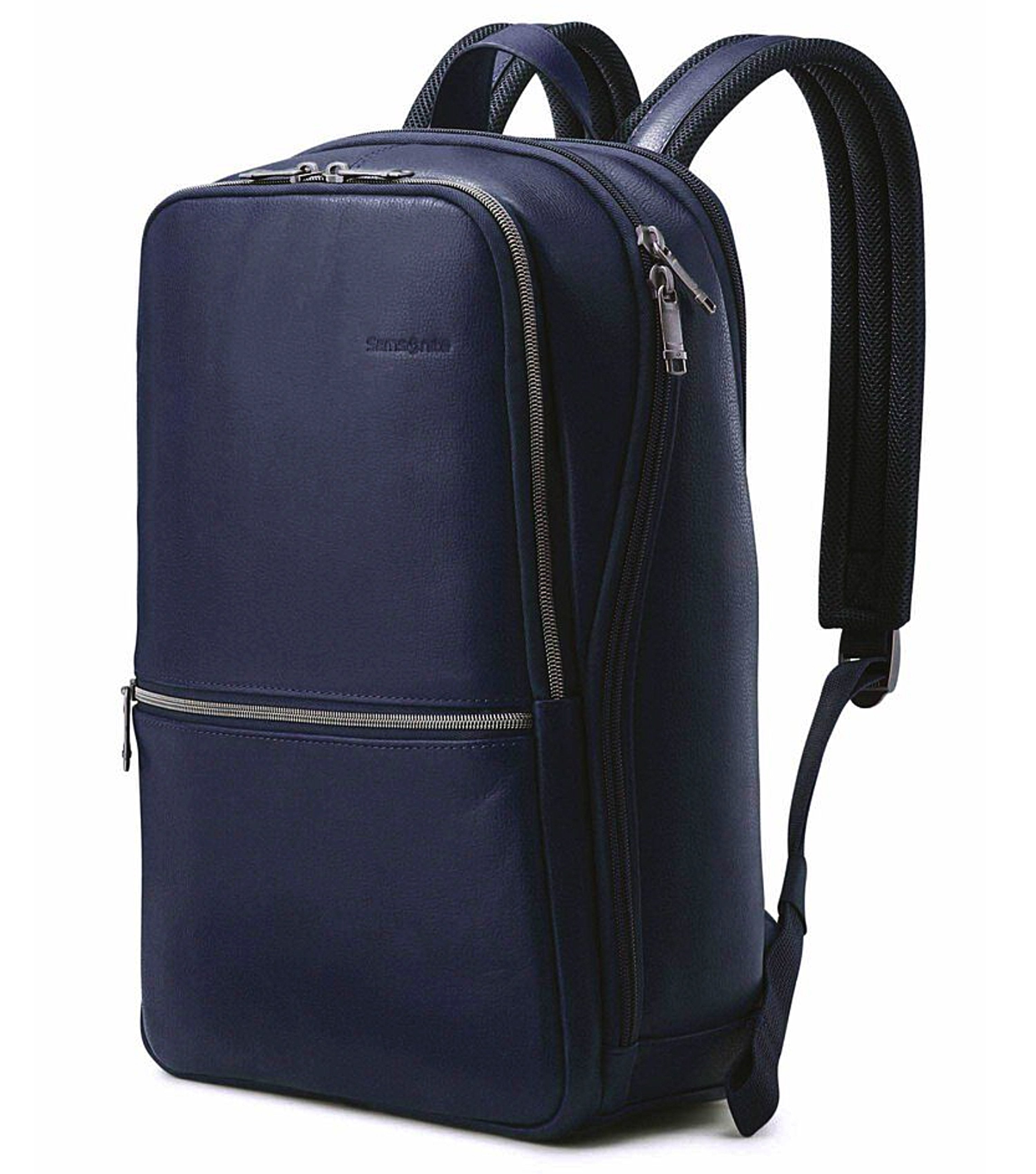 Samsonite Classic Leather 14.1 Laptop Backpack Navy Travel Universe