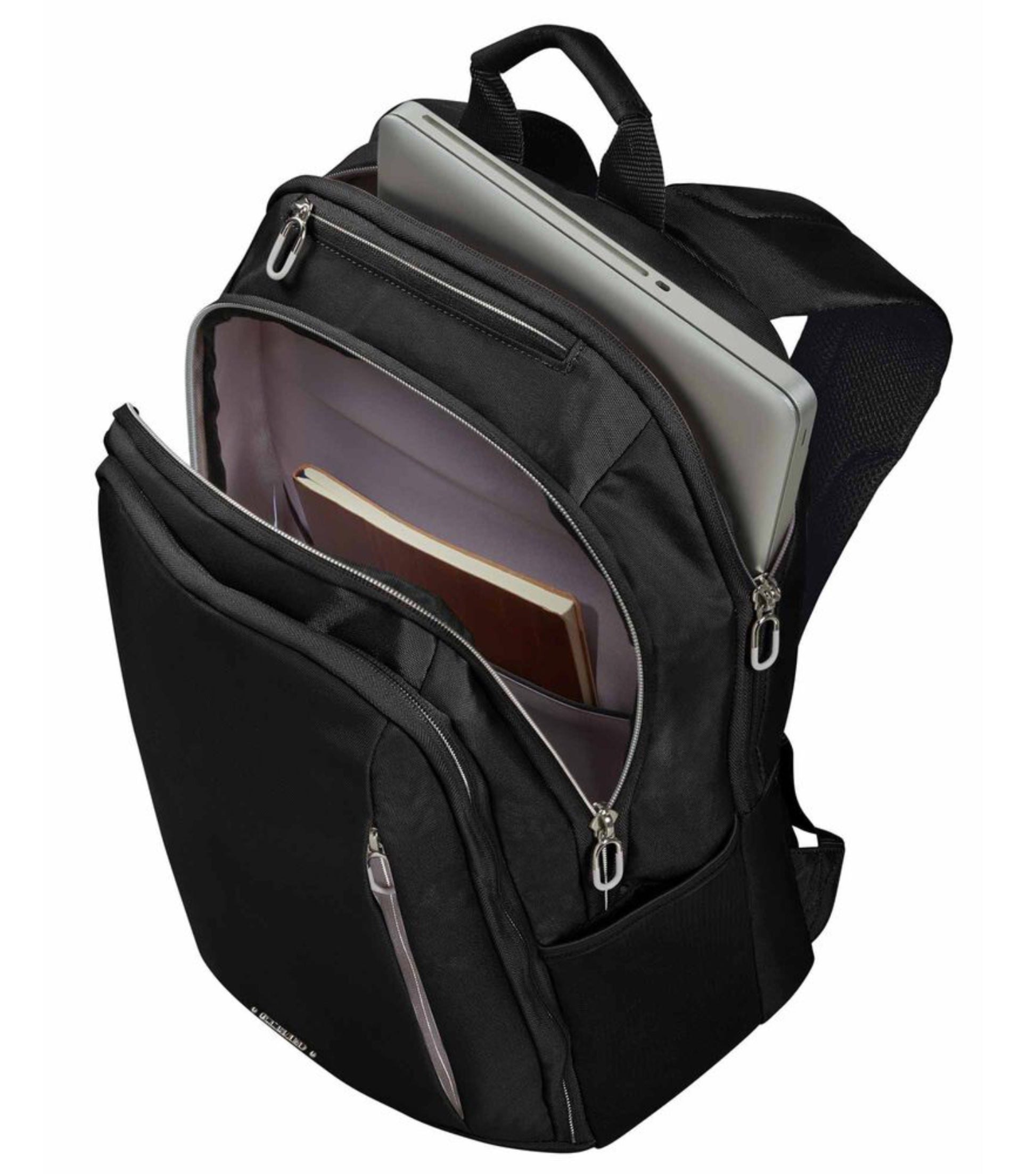 Laptop and tablet sections at the rear of the bag