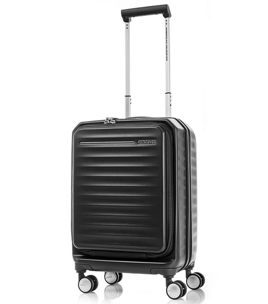 American Tourister Frontec 54 cm Expandable Carry-On Suitcase - Jet Black