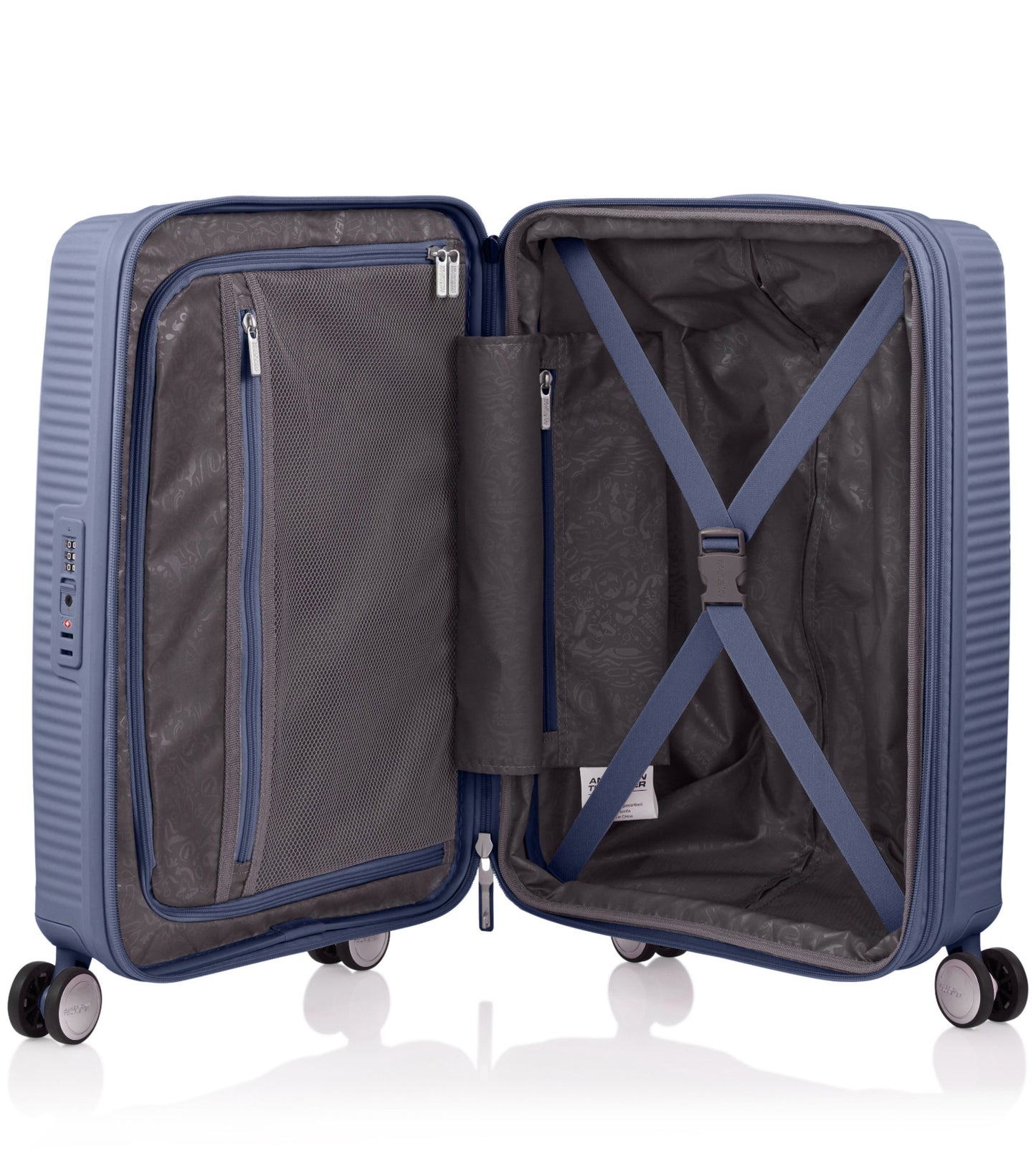 American Tourister Curio 2 - 55 cm Carry-On Spinner Suitcase - Stone Blue