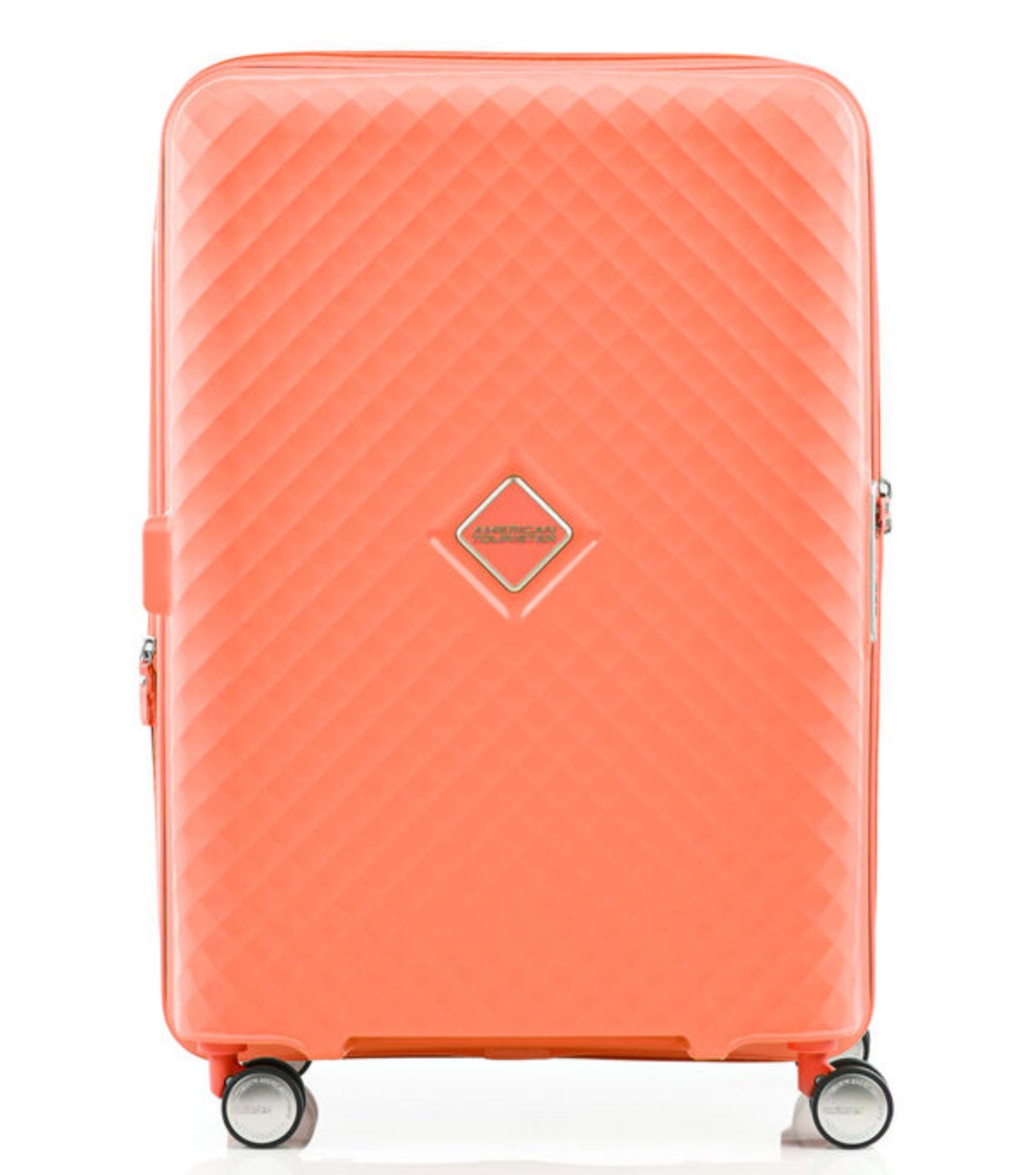 American Tourister Squasem 66 cm Expandable Spinner Luggage - Bright Coral