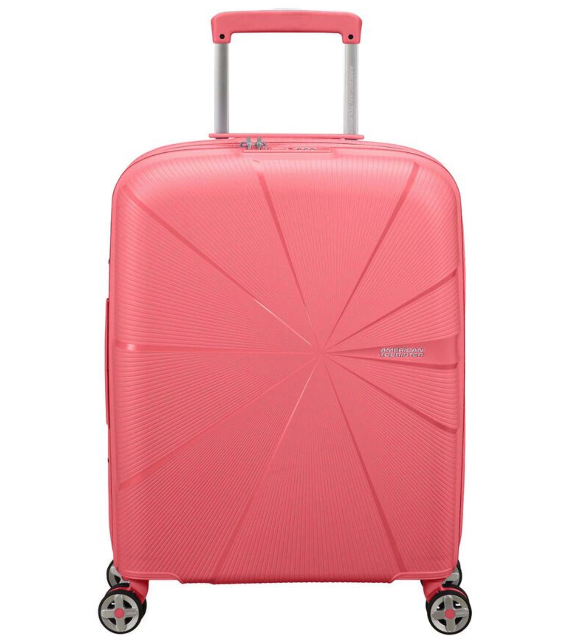 American Tourister Starvibe 55 cm Expandable Carry-On Spinner Luggage - Sun Kissed Coral