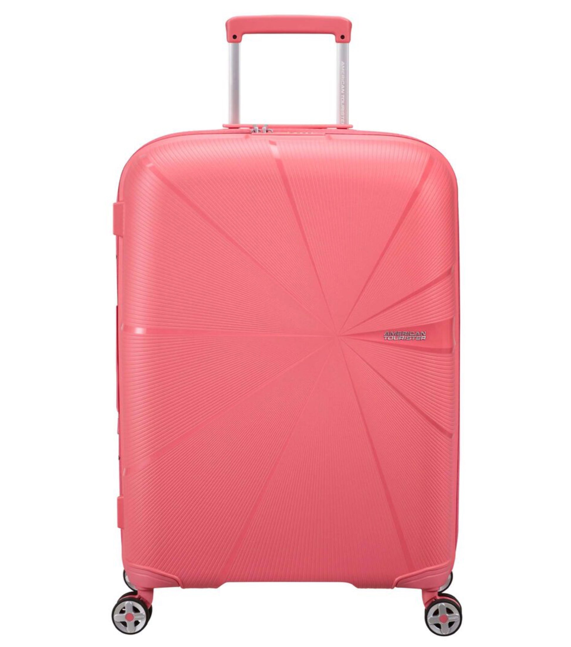 American Tourister Starvibe 67 cm Expandable Spinner Luggage - Sun Kissed Coral