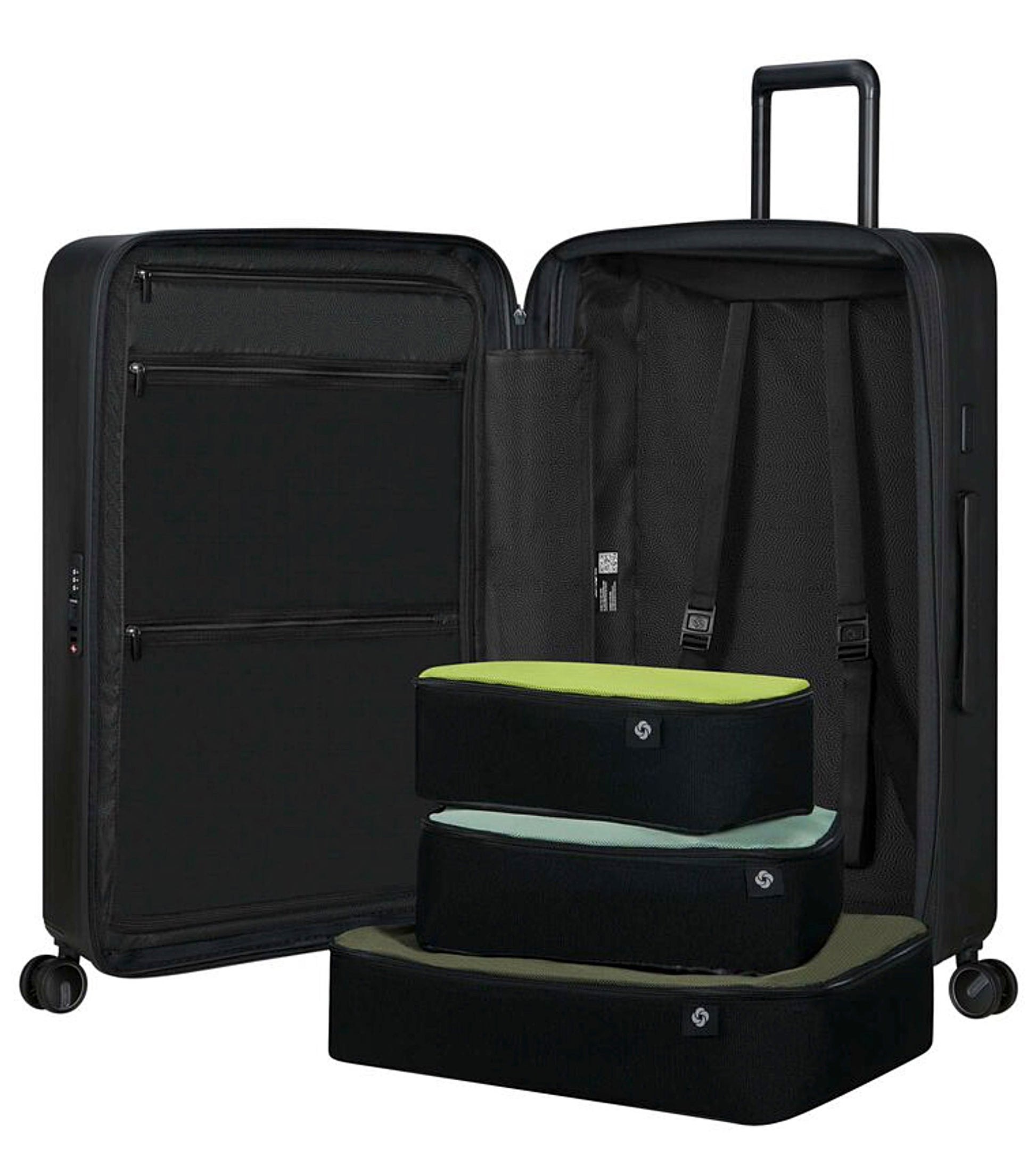 Three complimentary packing cubes