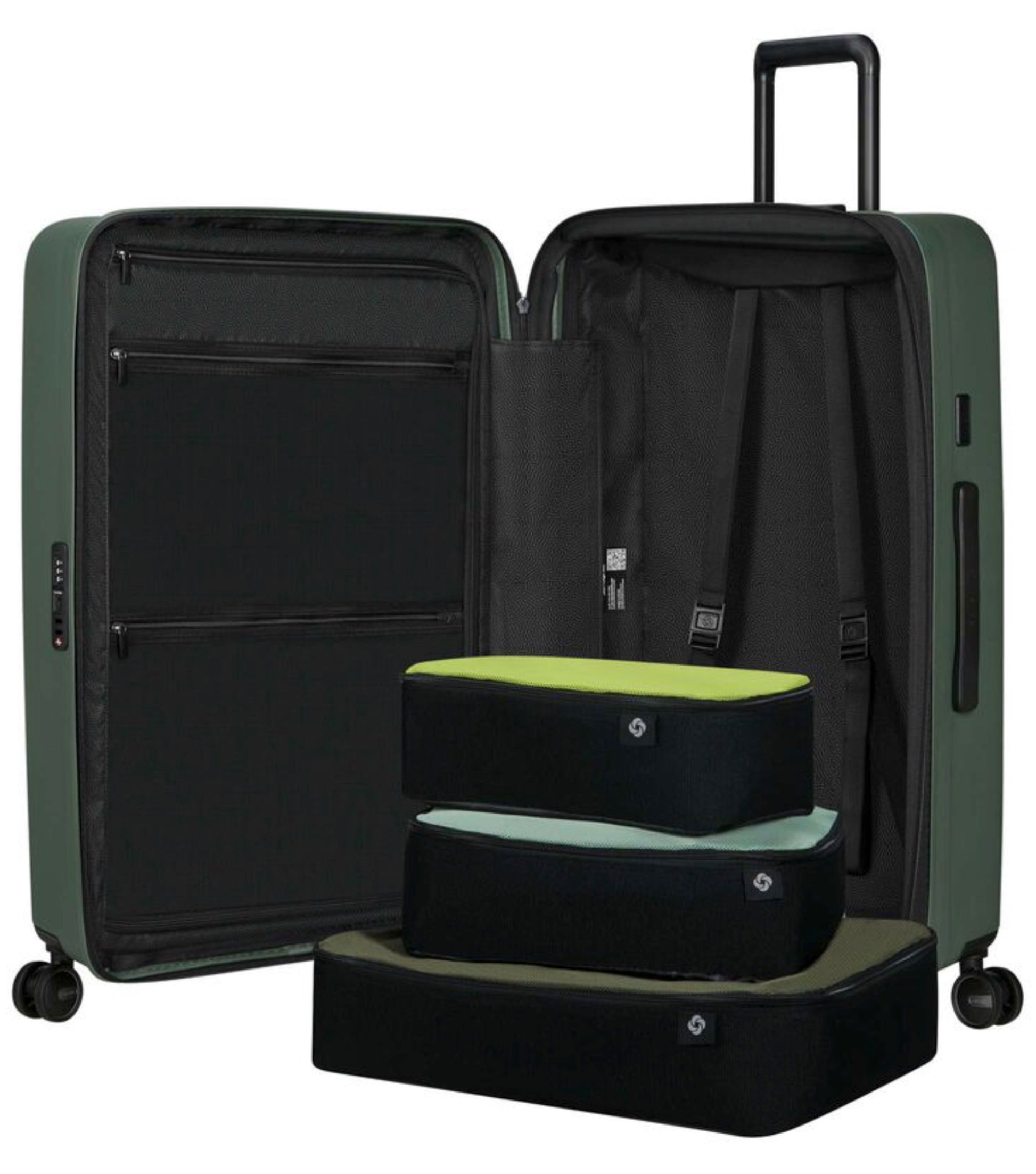 Three complimentary packing cubes