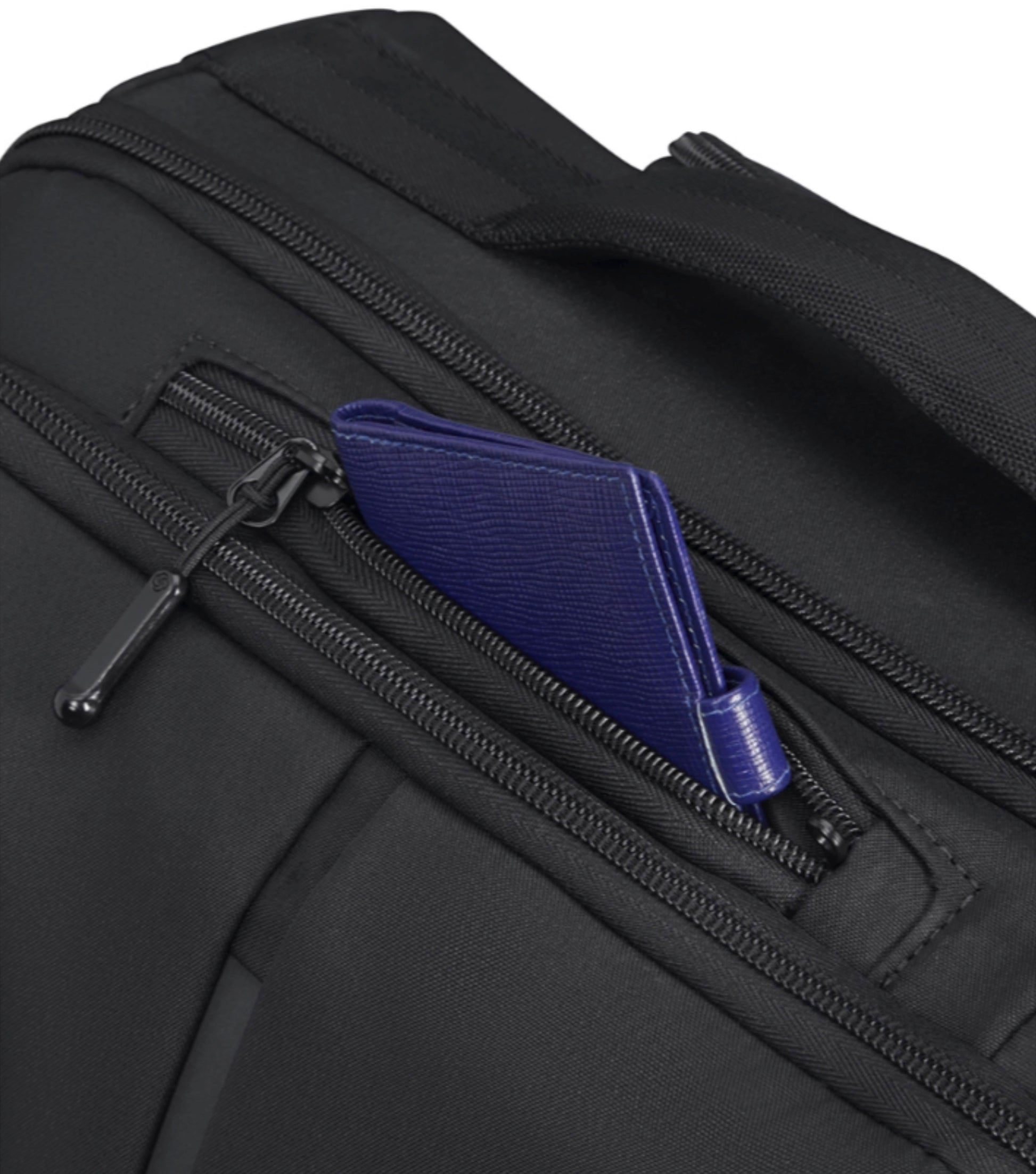 Exterior pocket with RFID protection