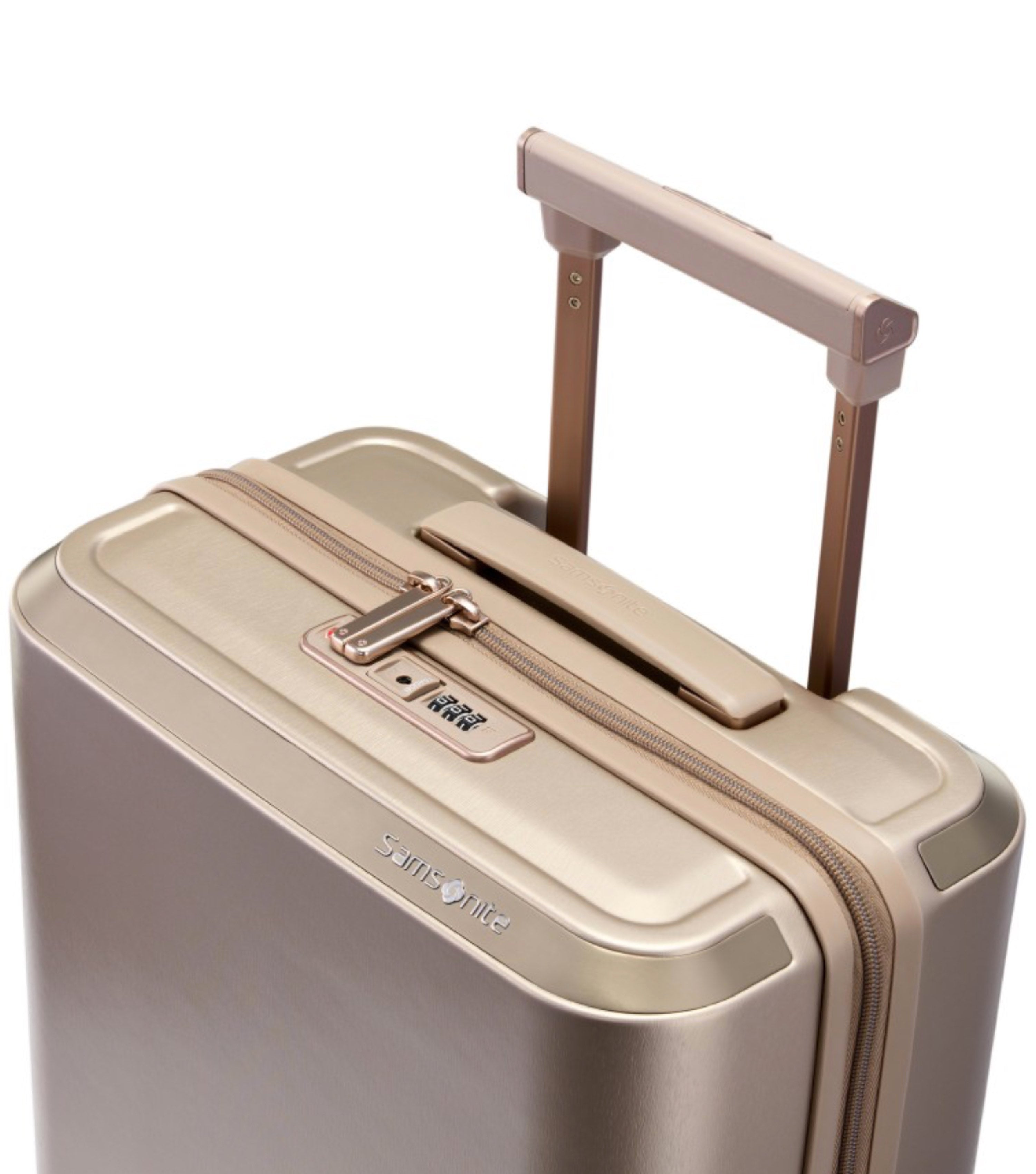 Samsonite EVOA Z 55 cm Cabin Spinner Suitcase Ivory Gold Travel Universe