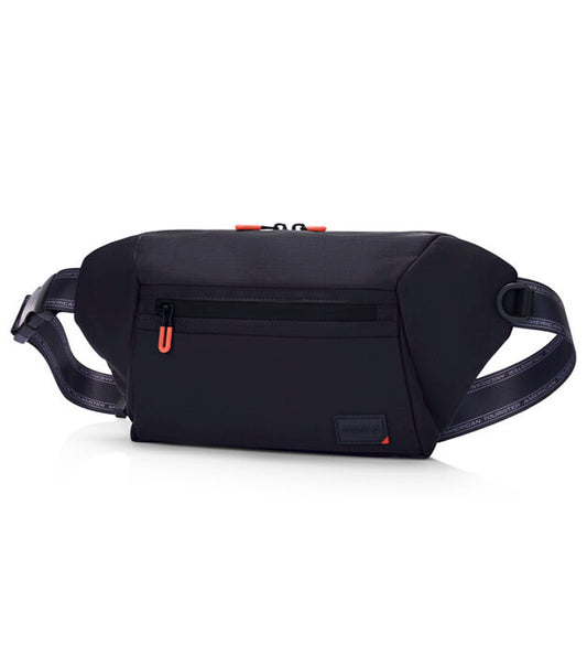 Quick access front zip pocket with side D-ring