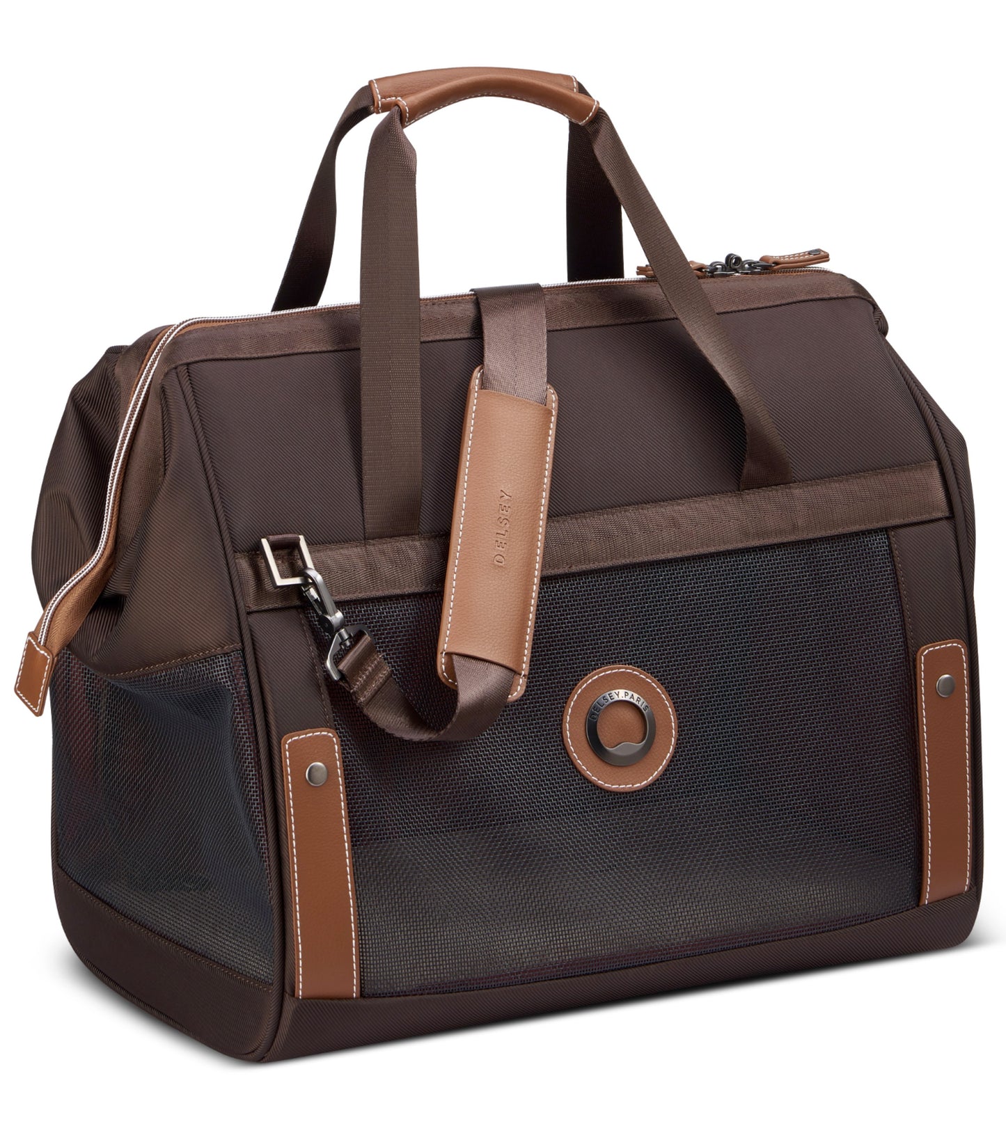 Carry by hand or over the shoulder, using the adjustable shoulder strap