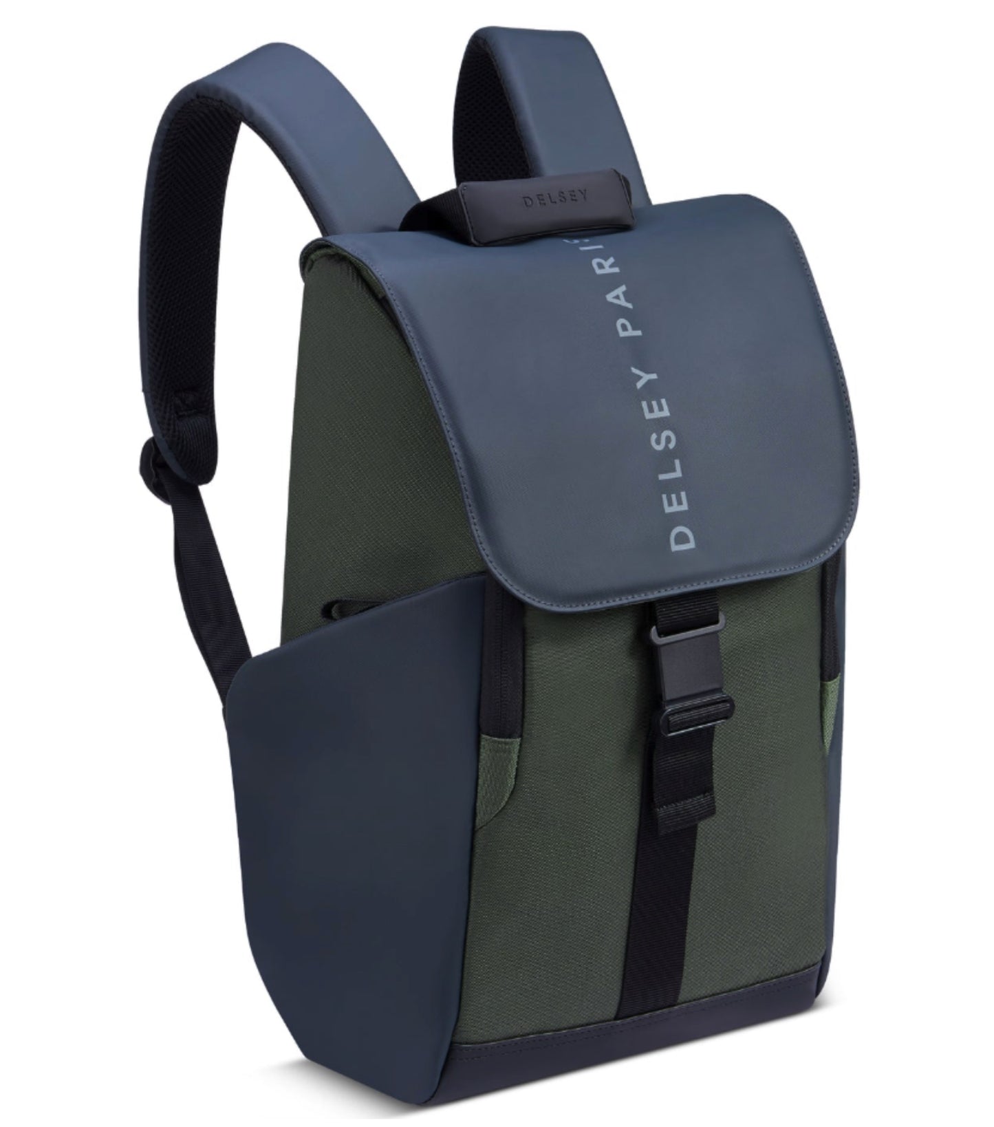 Delsey Securflap 16" Laptop Backpack with RFID - Army