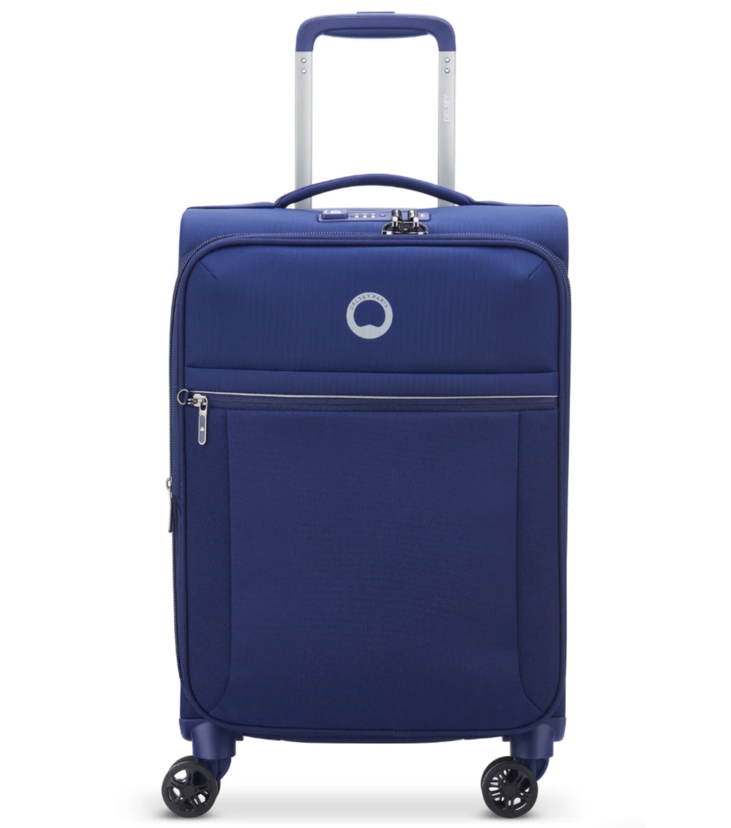 Delsey Brochant 2.0 - 55 cm 4-Wheel Expandable Carry-on Luggage - Blue