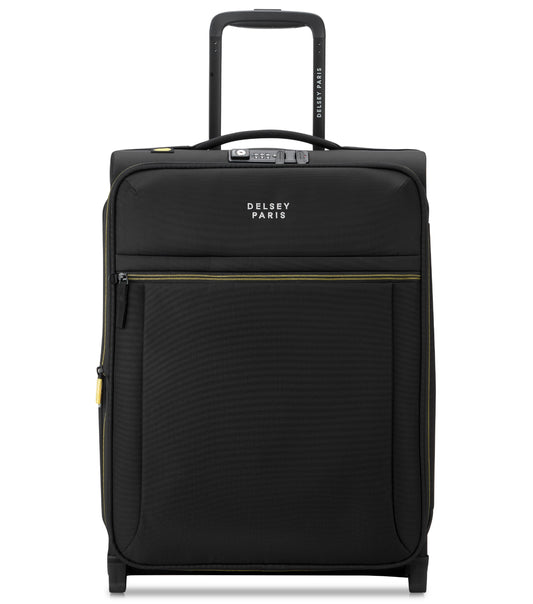 Delsey Brochant 3 - 55 cm Slim 2-Wheel Expandable Carry-on Luggage - Deep Black