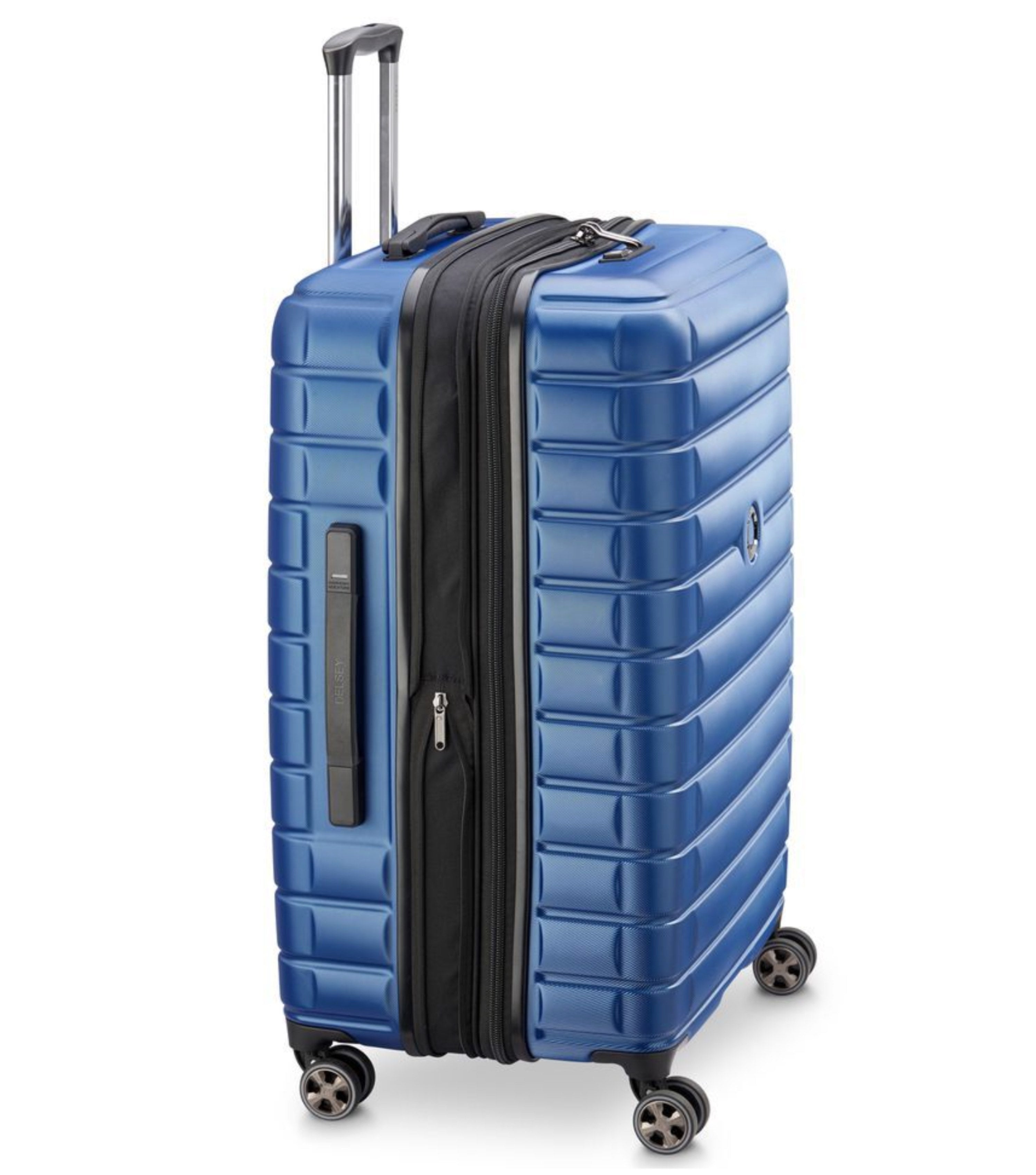 Delsey Shadow 5.0 75 cm Expandable 4 Wheel Suitcase Blue Travel Universe