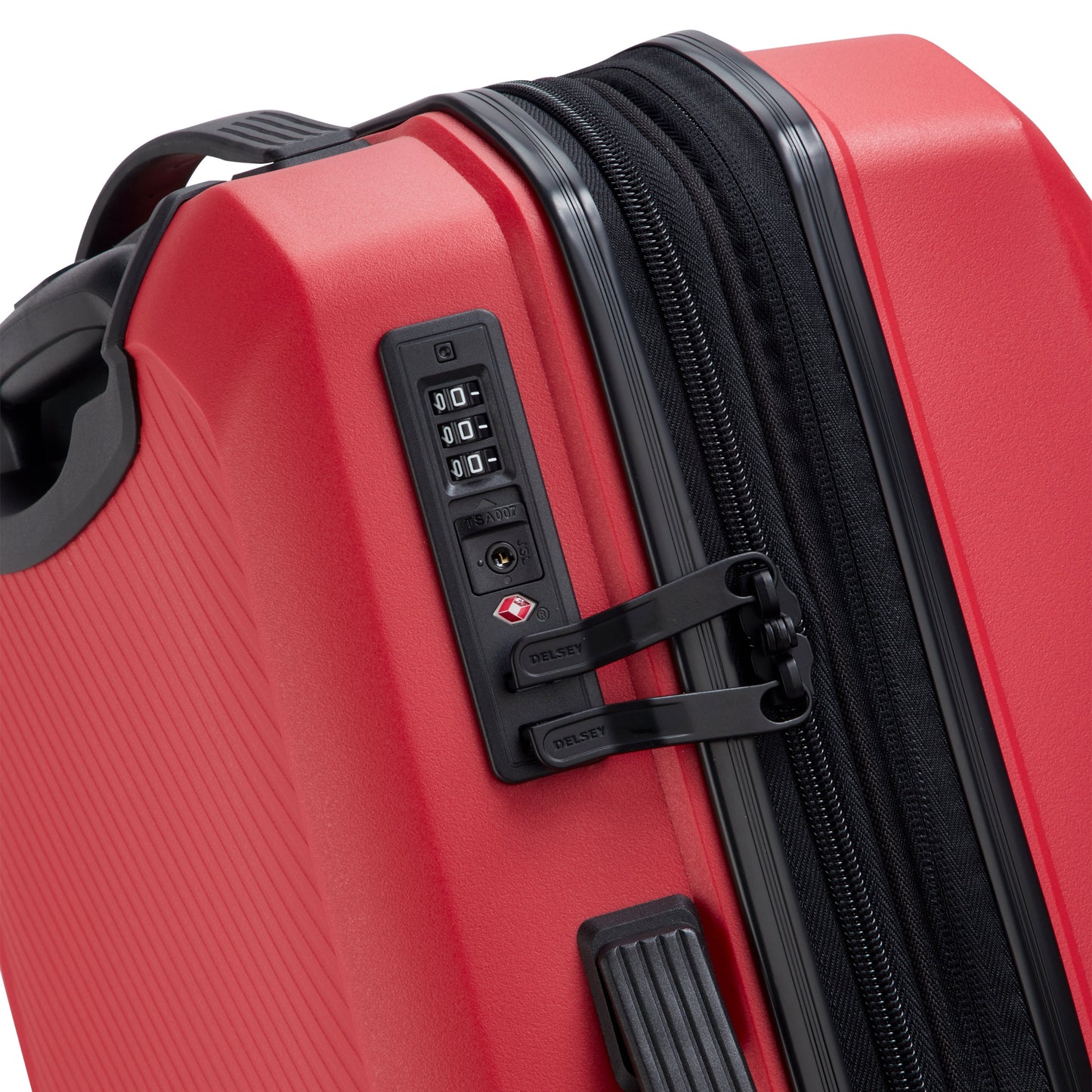 Delsey Anvers 55 cm 4 Wheel Expandable Carry-on Suitcase - Red